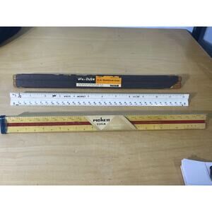 Vintage Triangular Architect Rulers 12" Lot of 3 Engineering Drafting Dietzgen